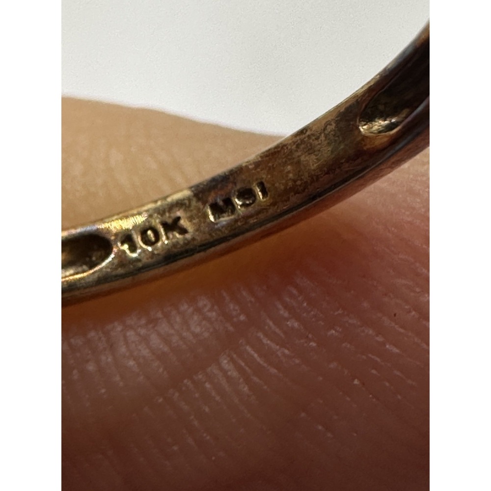 10k MSI Gold Hoop Diamonds Earring SINGLE ONLY ONE Hinged Post *Missing 1 Stone - Picture 7 of 15